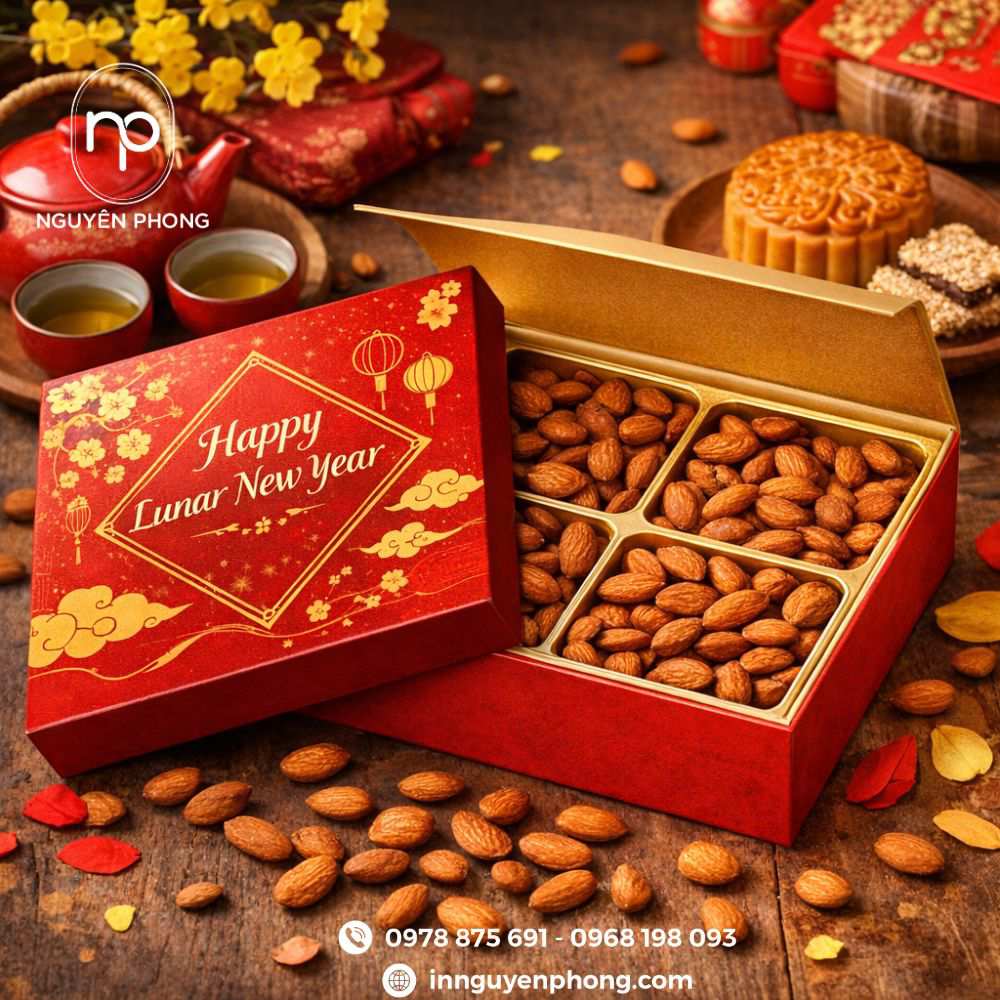 Thiết hộp cứng cao cấp đựng hạnh nhân